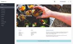 Screenshot of caterer proposal template