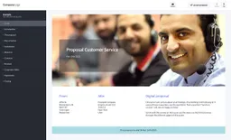 Screenshot of customer service proposal template