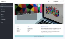 Screenshot of graphic designer proposal template