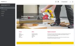 Screenshot of handymen proposal template