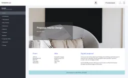 Screenshot of designer proposal template