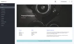 Screenshot of photographer proposal template