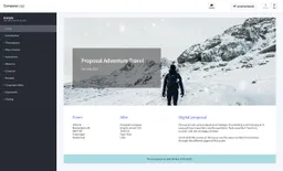 Screenshot of adventure travel proposal example