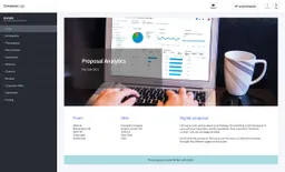 Screenshot of analytics proposal example