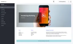 Schermafbeelding van app marketing offerte voorbeeld