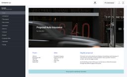 Auto insurance example business proposal made with a proposal tool