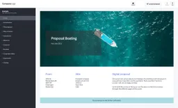 Boating example quotation made with a proposal tool