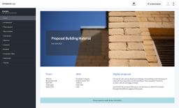 Screenshot of building material proposal example