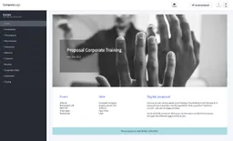 Corporate training example proposal made with a proposal program