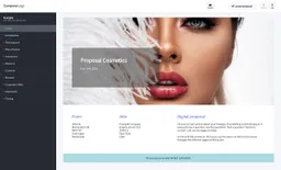 Cosmetics example quotation made with a proposal tool