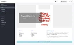 Screenshot of e-commerce proposal example