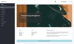 Energy management example quotation made with a proposal program