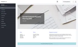 Schermafbeelding van enterprise resource planning (erp) offerte voorbeeld