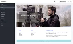 Film production example business proposal made with a proposal application