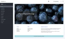 Screenshot of food and beverage proposal example