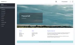 Screenshot of golf proposal example