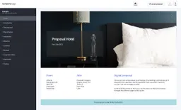 Screenshot of hotel proposal example