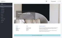 Screenshot of interior design proposal example