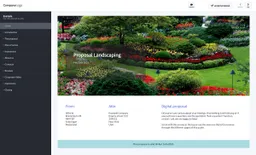 Landscaping example quotation made with a proposal tool
