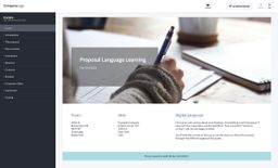 Screenshot of language learning proposal example
