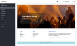 Music venues example quotation made with a proposal tool