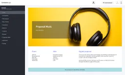 Music example business proposal made with a proposal application