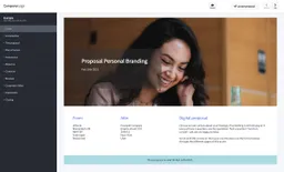 Screenshot of personal branding proposal example