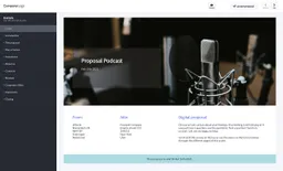 Podcast example business proposal made with a proposal application