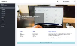 Screenshot of product research proposal example