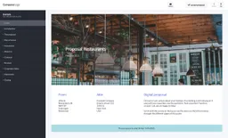 Screenshot of restaurants proposal example