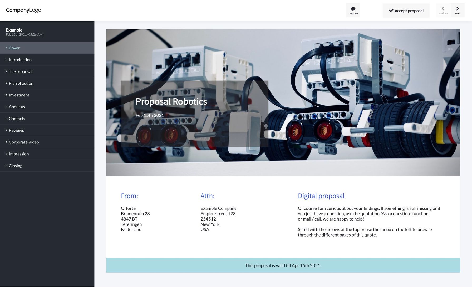 robotics research proposal example