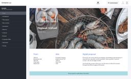 Seafood example quotation made with proposal software