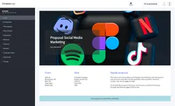Screenshot of social media marketing proposal example