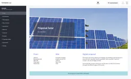 Solar example business proposal made with a proposal application