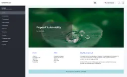 Sustainability example quotation made with a proposal tool