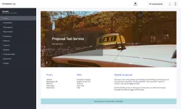 Taxi-service example business proposal made with a proposal application