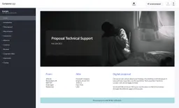 Technical-support example business proposal made with a proposal application