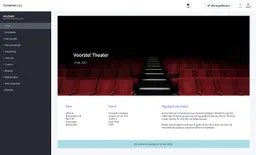 Schermafbeelding van theater offerte voorbeeld