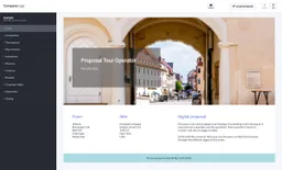Tour operator example business proposal made with a proposal application