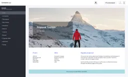 Tourism example business proposal made with a proposal application