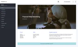 Screenshot of video advertising proposal example