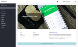 Virtuele valuta voorbeeld zakelijk voorstel gemaakt met een offerte applicatie