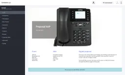 Voip example business proposal made with a proposal application