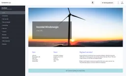 Windenergie voorbeeld zakelijk voorstel gemaakt met een offerte applicatie