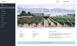 Screenshot of winery proposal example